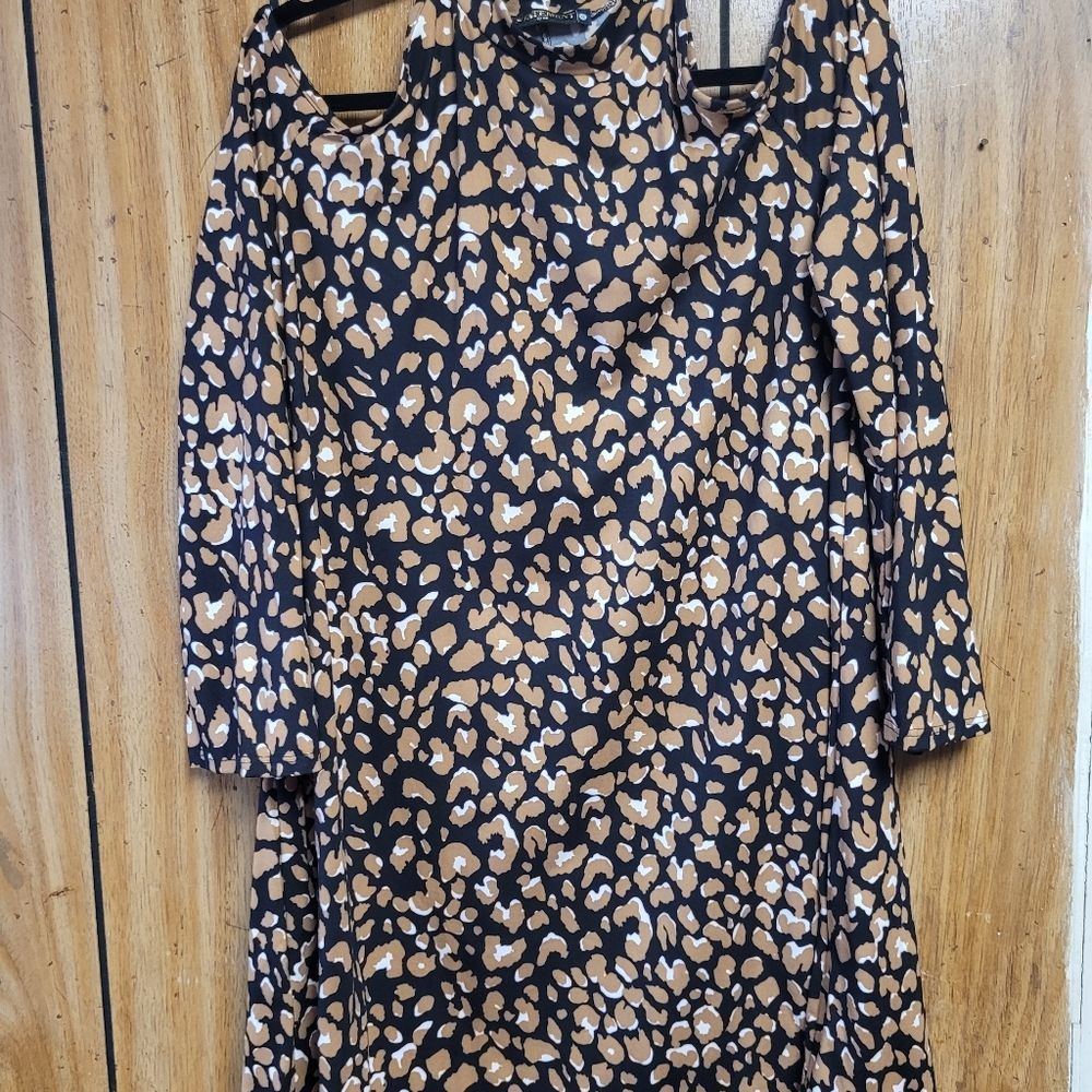 Cold Shoulder Animal print dress